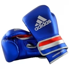 Перчатки боксерские AdiSpeed Metallic сине-красно-серебристые (вес 14 унций)