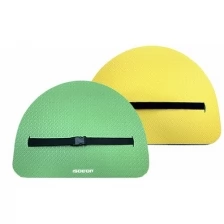 Сидушка-коврик Isolon для туризма и отдыха, полукруглая двухцветная, с карабином, 280х380х8 мм зеленая/желтая